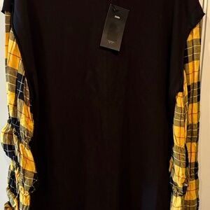 Zara-mini black jersey dress